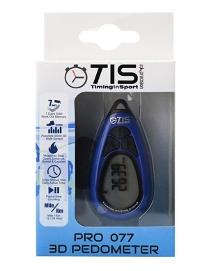 Timing In Sport Pro 077 3D Pedometer - Royal Blue
